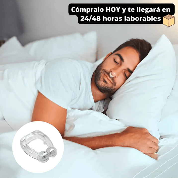 Duerme mejor con el reductor nasal de ronquidos.








